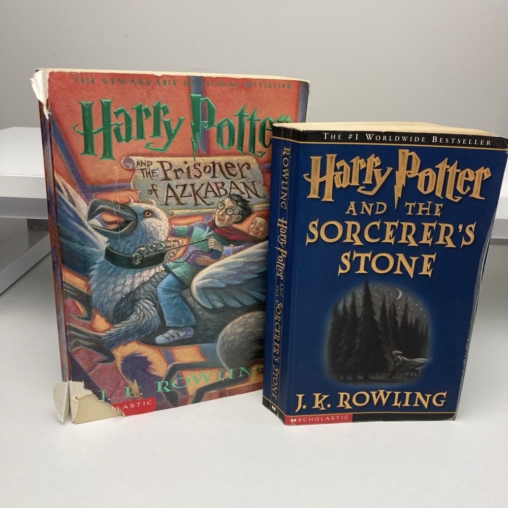 Harry Potter Hardcover Lot – Prisoner of Azkaban 1st Ed + Sorcerer's Stone